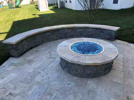 patio-firepit-fireplace-outdoor-kitchen--Fire-Pit-and-Seat-Wall