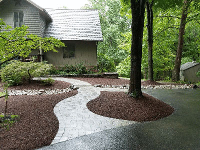 Custom Stone or Paver Walkways by eos Outdoor Services