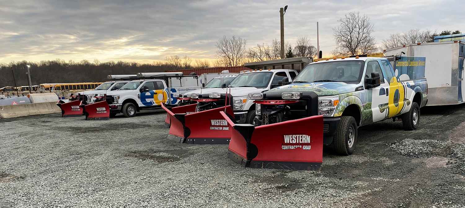 Snow plows for commercial snow management in Howard County