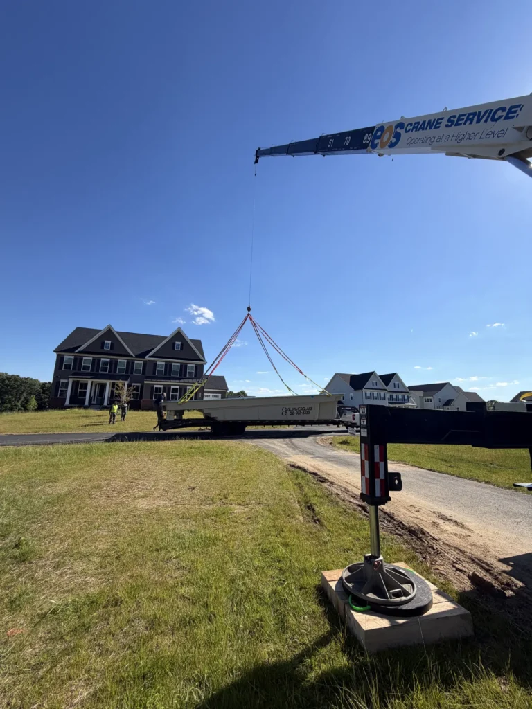 Why Choose EOS Outdoor Services for Landscape Crane Work in Columbia, Glenwood, Highland, Glenelg, Dayton, Ellicott City, Howard and Frederick Counties, and Throughout the State of MD?